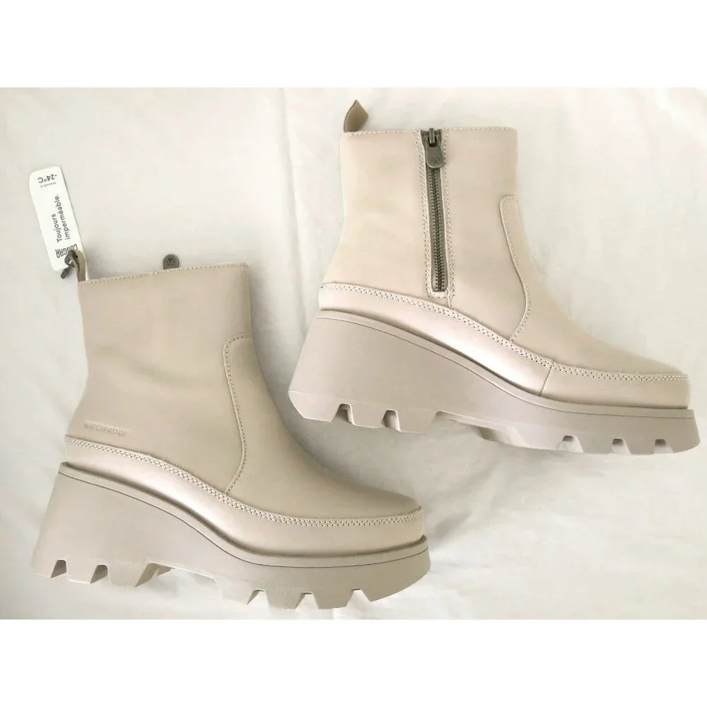 NWT in Box COUGAR Villa Cream Real Leather Waterproof PrimaLoft Boots - 7 - Picture 3 of 16